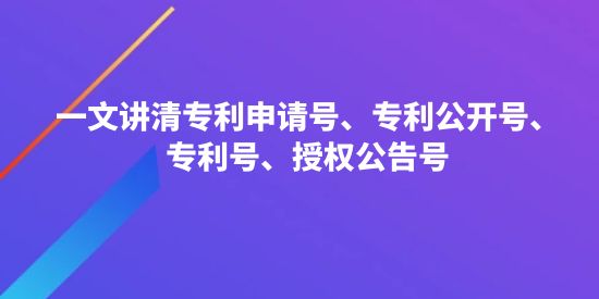 專利公開(kāi)號(hào)和授權(quán)號(hào)一樣嗎？一文講清專利申請(qǐng)?zhí)?、專利公開(kāi)號(hào)、專利號(hào)、授權(quán)公告號(hào)