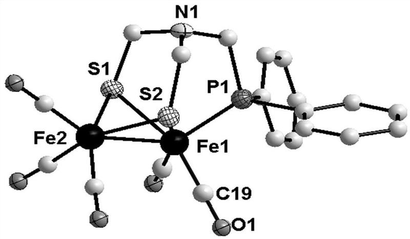 一種單膦取代橋連氮雜丙烷橋鐵鐵氫化酶模型物及其合成方法和應用