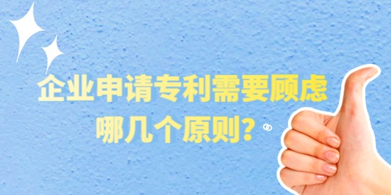 企業(yè)申請專利需要顧慮哪幾個(gè)原則,